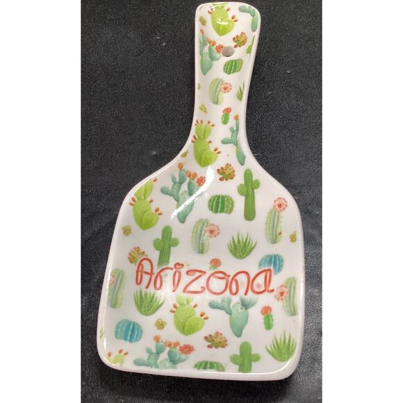 Arizona Cactus Ceramic Spoon Rest - Picture 1 of 7